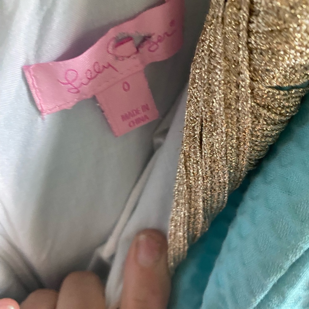 Lilly Pulitzer Gold and Turquoise Ensemble